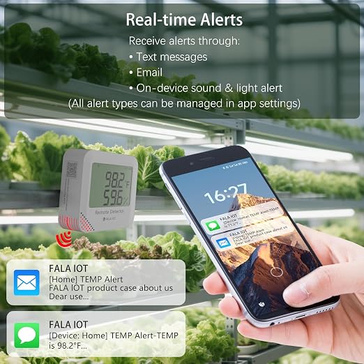 Remote WiFi Temperature & Humidity Sensor, No Subscription 24/7 Remote Temp - Image 4