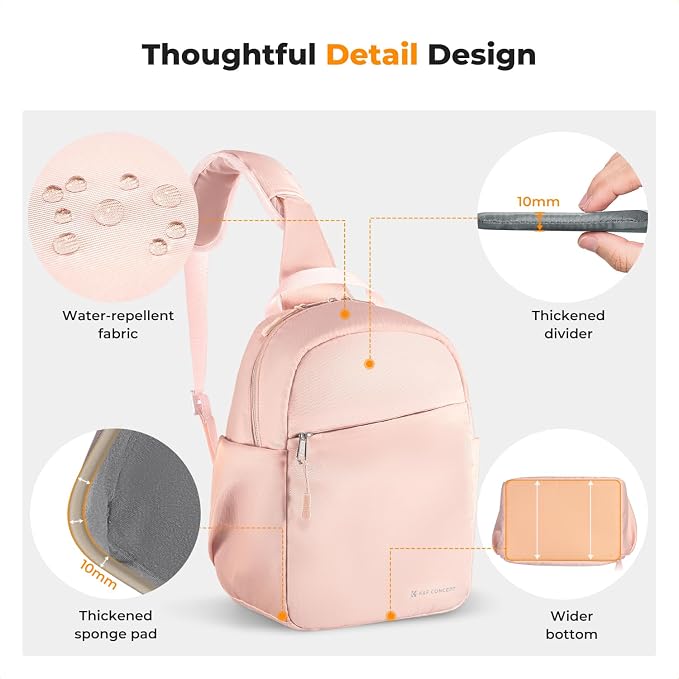 K&F CONCEPT Small Camera Bag for Photographer, Camera Sling Crossbody bag for - Image 4