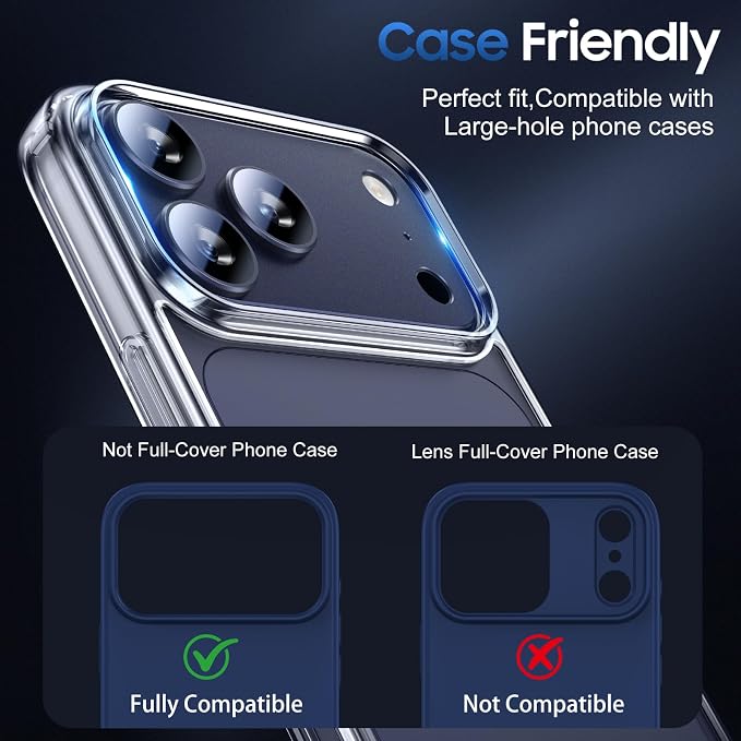 UniqueMe for 3 Pack iPhone 17 Pro Max Camera Lens Protector - Image 6