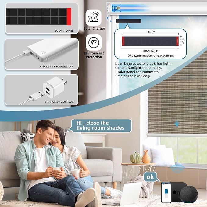 SmartWings Motorized Light Filtering Roller Shades Work - Image 2