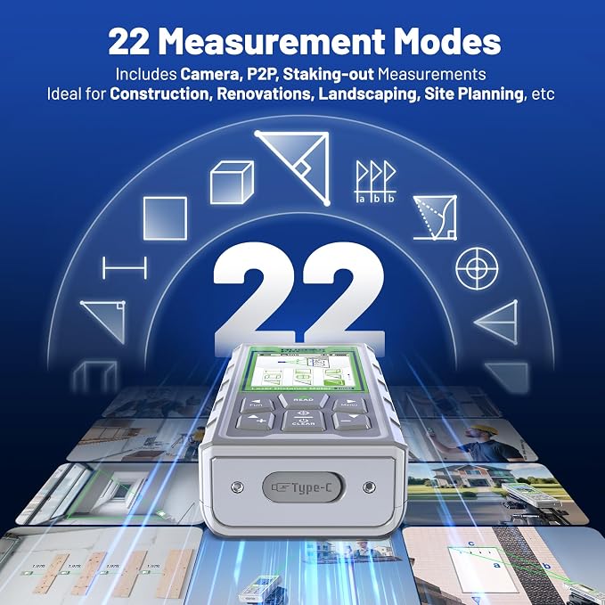 Huepar Pro Laser Measuring Tool, 330Ft Outdoor Laser Measure - Image 4