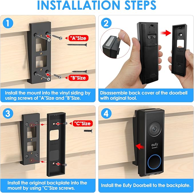 Doorbell Vinyl Siding Mount/Angle Adjustment Mount - Image 4