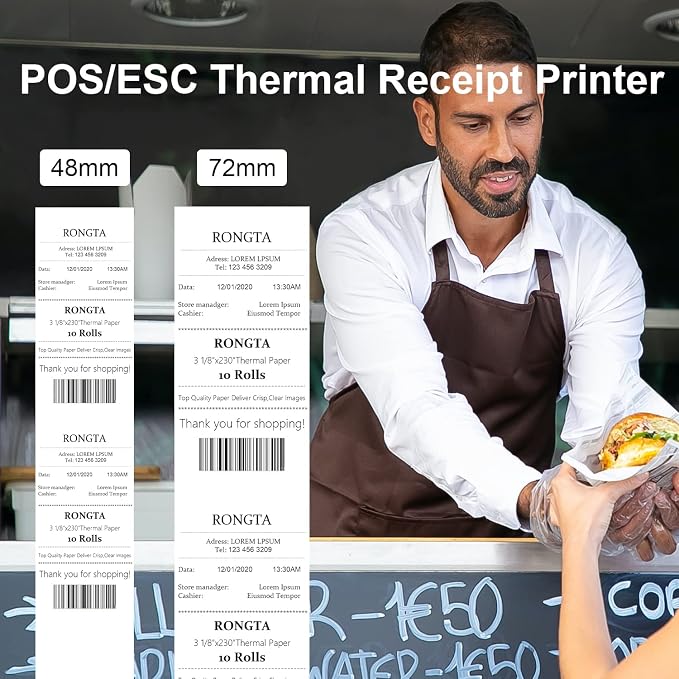 Rongta POS Printer, 80mm Direct Thermal Receipt Printers - Image 8