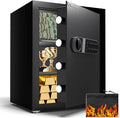 Safe Box, Home Safe with Key & Fireproof Waterproof Bag, Money Safe by Novasafe