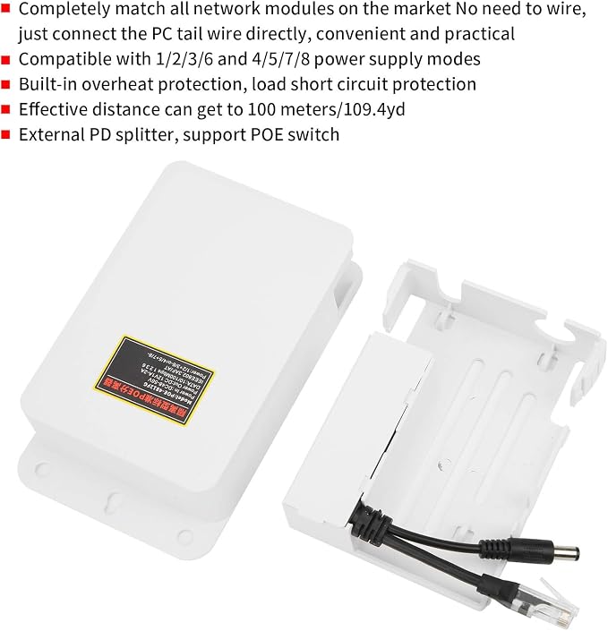 POE Injector Splitter Adapter, 48V to 12V Power Supply Module - Image 5