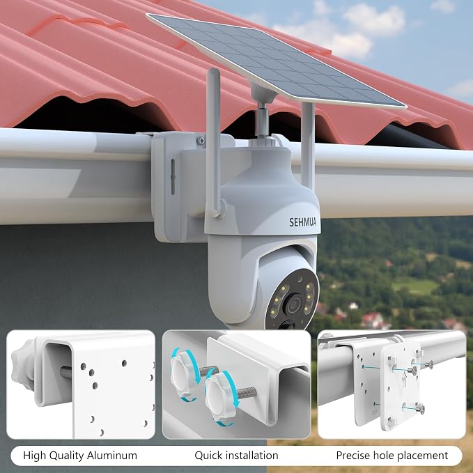 Gutter Mount Compatible with SEHMUA RBX-S73 Solar Security Camera, - Image 3