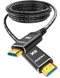 Highwings 50 ft/15.24M HDMI Cable Fiber Optic 8K & 4K, in-Wall CL3 Rated Long by Highwings