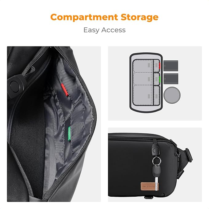 K&F CONCEPT Camera Sling Bag Crossbody Bag Waterproof Camera Shoulder Backpack - Image 4