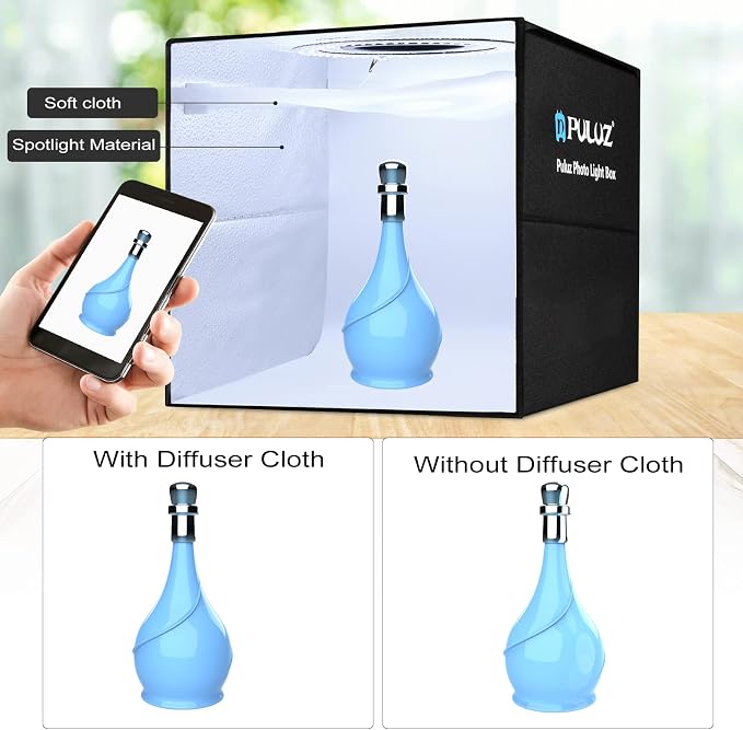 PULUZ Photo Light Box, Tri-Color Dimmable Light Shooting Tent Box - Image 2