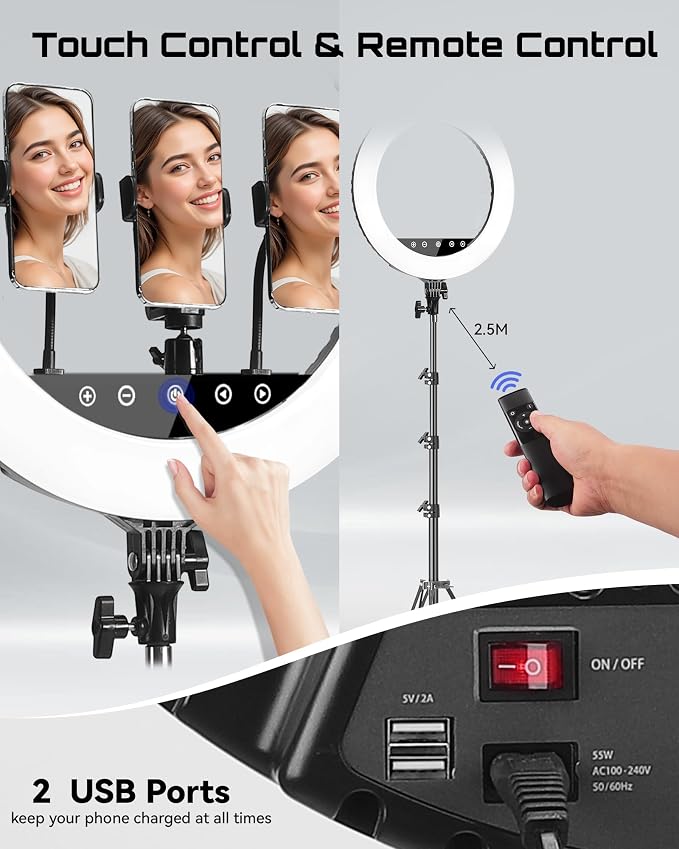 2026 Professional 18 inch LED Ring Light Kit - Image 3