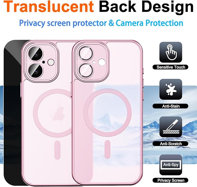 for iPhone 16 Plus Case with Privacy Screen Protector and Camera Protection - Image 2