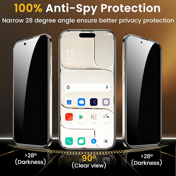 Romkasi 3 Pack Privacy Screen Protector - Image 3