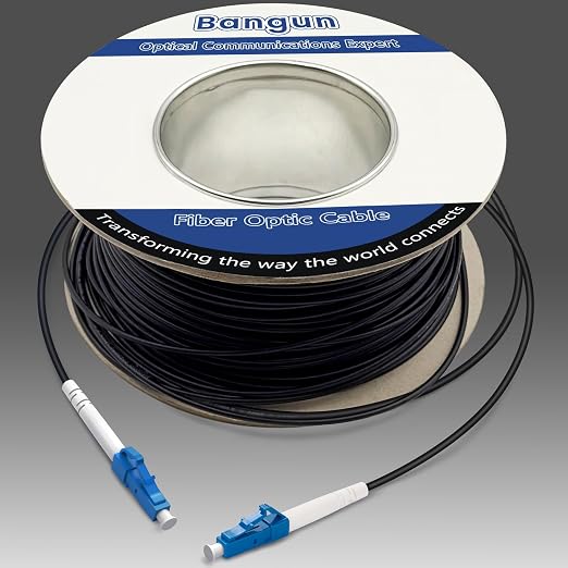 100 Meters LC to LC Outdoor Armored Simplex Fiber Patch Cable, Single Mode by Bangun