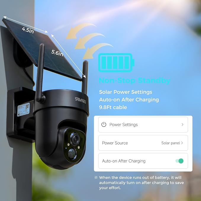 Vicohome 4QB 2K AI Solar Security Camera Wireless Outdoor, Battery Powered Cam - Image 9