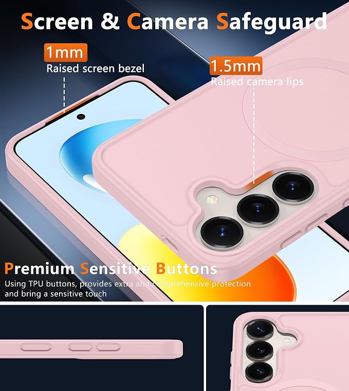 FNTCASE for Samsung Galaxy S25 Case: for Galaxy S24 Cases Magnetic Military - Image 5