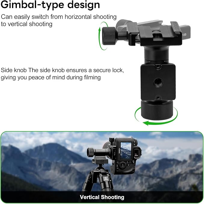 Monopod Gimbal Head with Arca-Swiss Dovetail Quick Release Plate | Rapid - Image 6