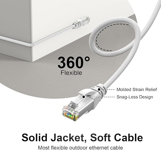 Jadaol Cat6a Ethernet Cable 3 ft 10 Pack, Slim 10G 550MHz 28AWG Patch Cable - Image 5