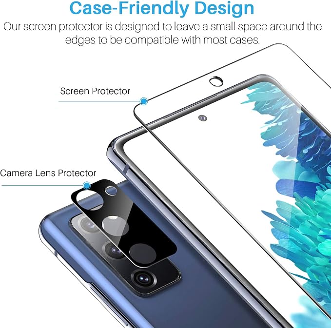LK 3 Pack Samsung Galaxy S20 FE 5G Screen Protector+3 Pack Camera Lens Protector - Image 4