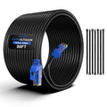 50FT Cat6 Outdoor Ethernet Cable, Heavy Duty Direct Burial, 24AWG CCA Patch Cord by ECJTU-US