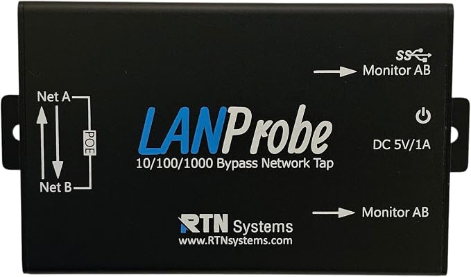 10/100/1000 Gigabit Ethernet/USB Bypass Network Tap - Image 3