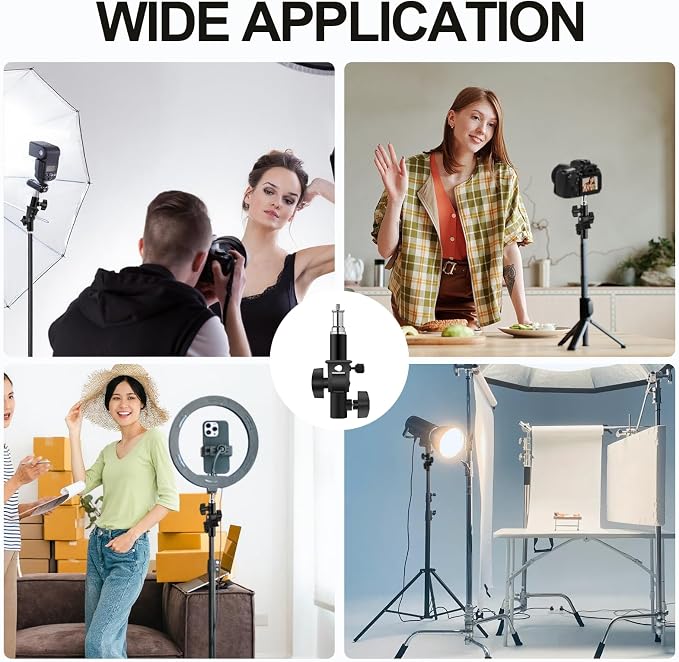 WELLMAKING U-Shape Camera Flash 180°Swivel Mount Bracket - Image 8
