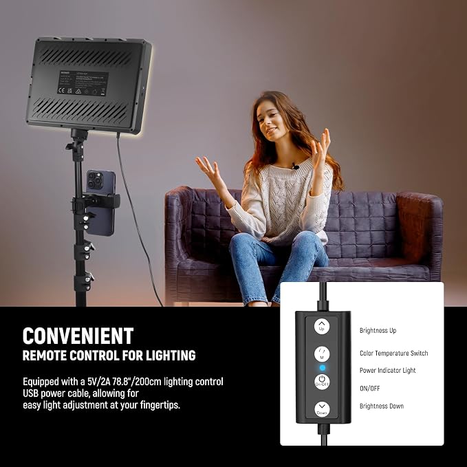 NEEWER Basics LED Video Panel Light, Studio Lighting Kit - Image 7