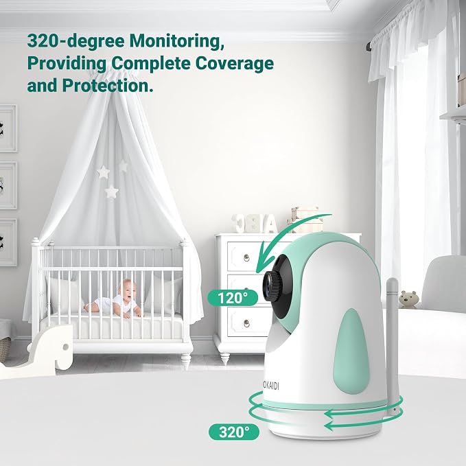 OKAIDI Baby Monitor with Camera and Audio, 1000ft Range, Night Vision, Baby - Image 7
