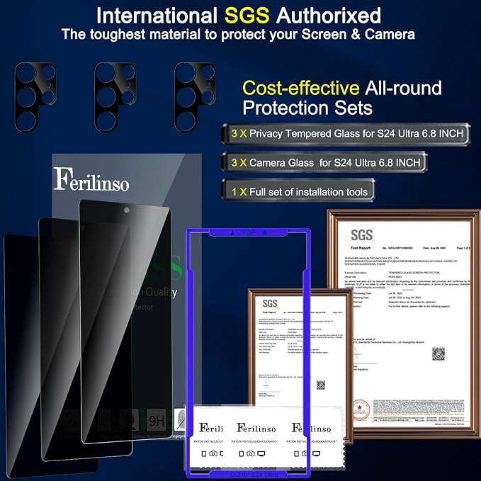 Ferilinso 3 Pack Privacy Screen Protector - Image 3