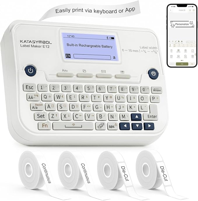 SUPVAN E12 Bluetooth Label Maker Machine by SUPVAN