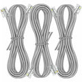 NECABLES 3Pack Phone Cord 10ft Telephone Cord Phone Cable RJ11 6P4C Male to Male by NECABLES