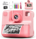 Instant Print Camera for Kids, 1080P Kids Instant Cameras, HD Selfie Digital by GREENKINDERKidsCamera
