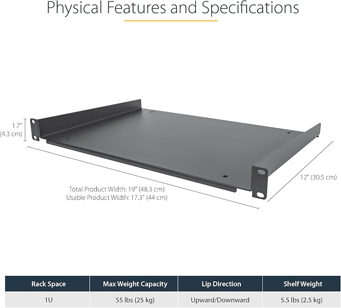 StarTech.com 1U Server Rack Shelf - Image 3