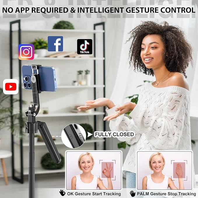 Auto Face Tracking Tripod 360 Rotation - Image 6