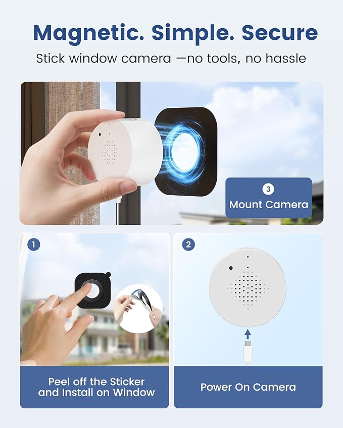 2K Window Camera, WiFi 6 Indoor Camera - Image 3