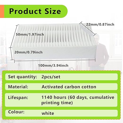 2PCS 3D Printer Air Filter Cartridge - Image 3