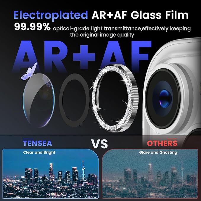 Tensea for iPhone 13 mini/iPhone 13 Camera Lens Protector, 9H Tempered Glass - Image 3