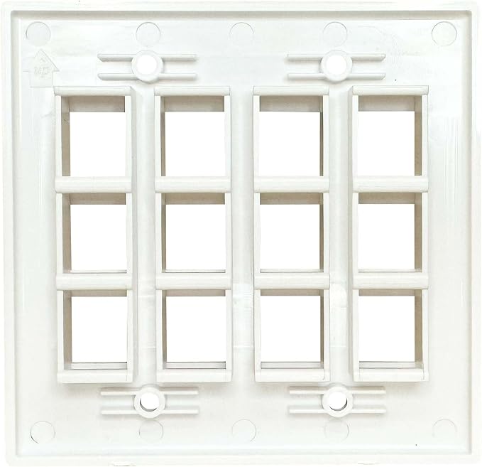 DIYTECH Keystone Wall Plate, 2 Gang Keystone Wall Plate, 12 Port Keystone Jack - Image 5