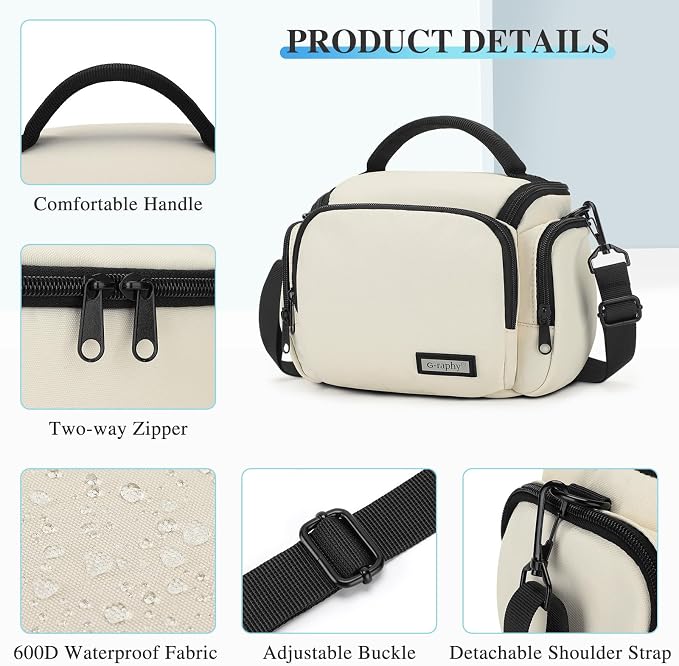 G-raphy Camera Bag Case Compact Lightweight Shoulder Crossbody Sling - Image 8