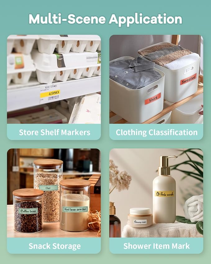 Label Maker Machine with Tape, N12 Portable Bluetooth Label Printer, Wireless - Image 4