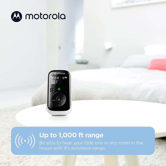 Motorola Nursery Baby Monitor, 1000ft Range PIP11 Audio Only, Nightlight - Image 3