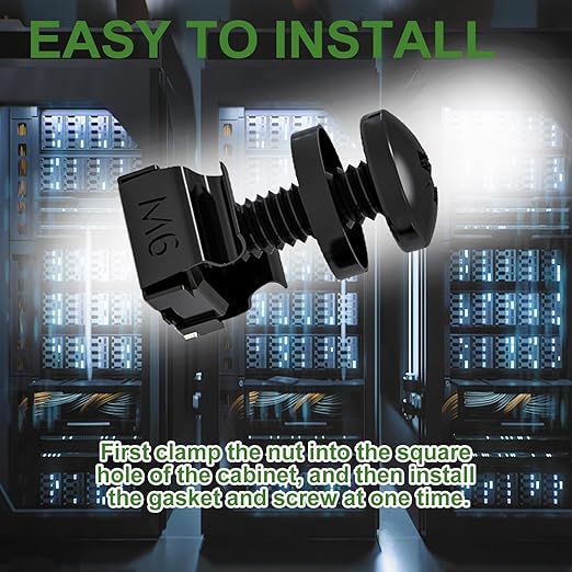45PACK M6 x 16mm Rack Mount Cage Nuts, Enclosures - Image 4