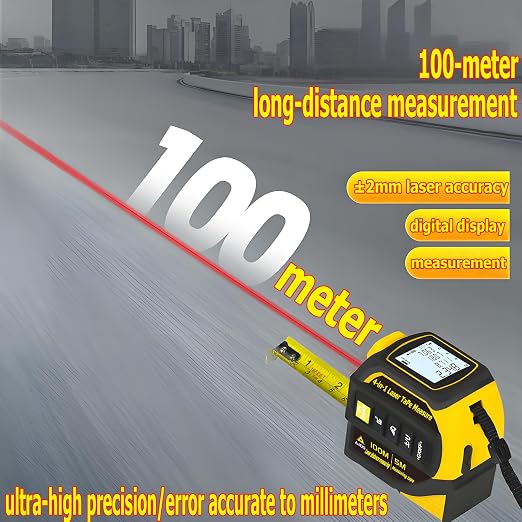 tape measure 4-in-1 laser Digital Measuring Tape & 60m/197ft Laser Distance - Image 5