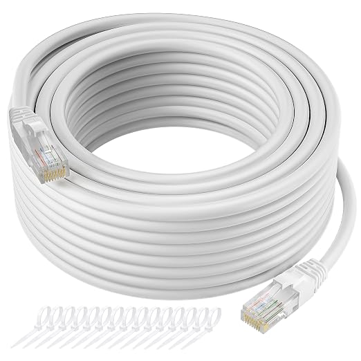 Cat5e Ethernet Cable 125 FT, Long Cat 5e Internet Cable, Standard RJ45 Connector by Kxable