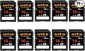 AreTop SD Card 16GB, 10 Pack UHS-I Class 10 SDHC Memory Card, 10 Pack 16GB Full by AreTop