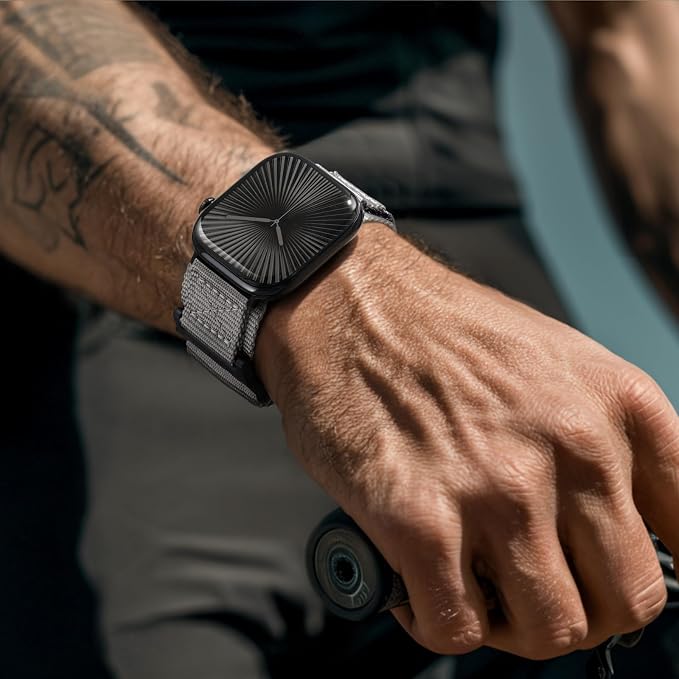 Nereides Compatible with Apple Watch Band Ultra 3/2/1, Nylon Sports Strap with - Image 2