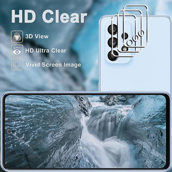 Galaxy A53 5G Screen Protector + Camera Lens Protector, HD Tempered Glass Film - Image 6
