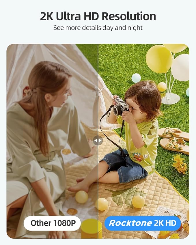 2K Security Cameras Wireless Outdoor, 2 Pack Battery Powered WiFi Cameras - Image 2