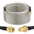 RP-SMA Male to RP-SMA Female Bulkhead Cable 50FT, RG58 Coaxial Cable by XRDS-RF