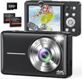 Digital Camera 4K, Compact Point and Shoot Digital Camera by CAMKORY