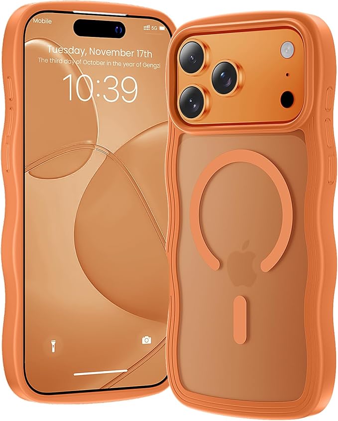 toushion for iPhone 17 Pro Max Case Cute Orange, Fits MagSafe, Matte Skin by Unknown